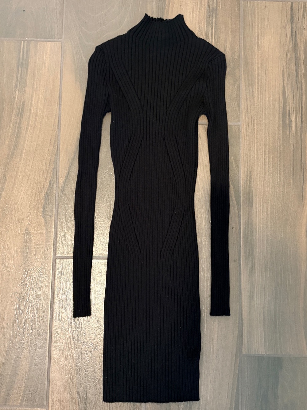 Lulus Bodycon Sweater Dress XS Black